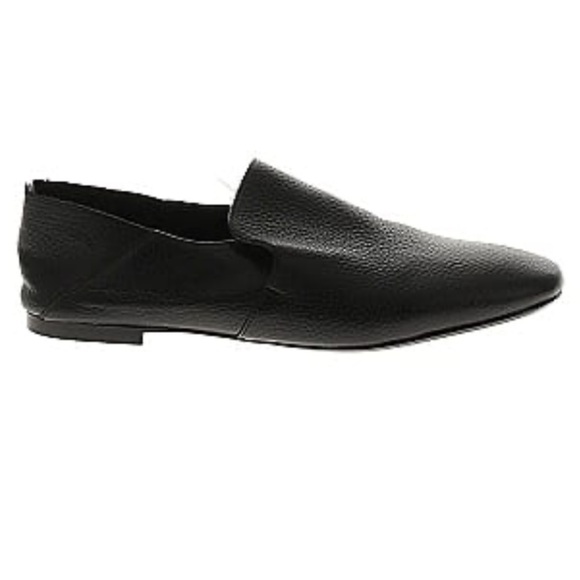 PURE NAVY Women’s Black pebbled Leather Slip On Loafers Size 10.5 - Picture 1 of 8